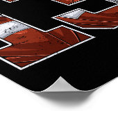 Football 13e verjaardag jongen dertien 13 jaar oud poster (Hoek)