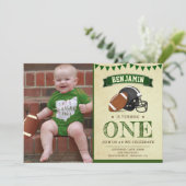  Football 1e eerste verjaardag Foto Kaart (Staand voorkant)