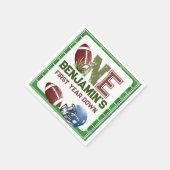 Football 1e jaar down Birthday Servet (Hoek)