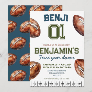 Football 1e jaar naar beneden Football vrijdag Kaart