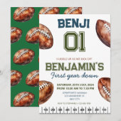 Football 1e jaar naar beneden Football vrijdag Kaart (Voorkant / Achterkant)