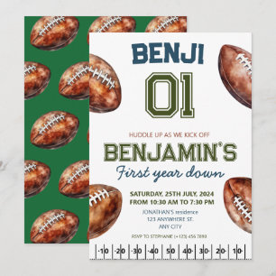 Football 1e jaar naar beneden Football vrijdag Kaart