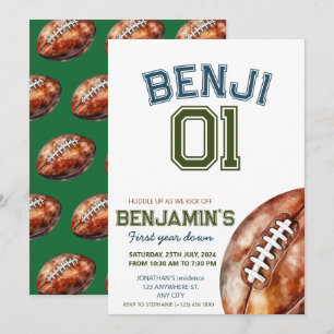 Football 1e jaar naar beneden Football vrijdag Kaart