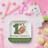 Football 1e jaar naar beneden Football vrijdag Papieren Bordje (Feest)