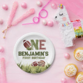 Football 1e jaar naar beneden Football vrijdag Papieren Bordje (Feest)