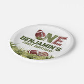 Football 1e jaar naar beneden Football vrijdag Papieren Bordje (Gekanteld)