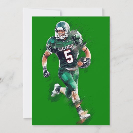 Football 1e uitnodiging (Achterkant)