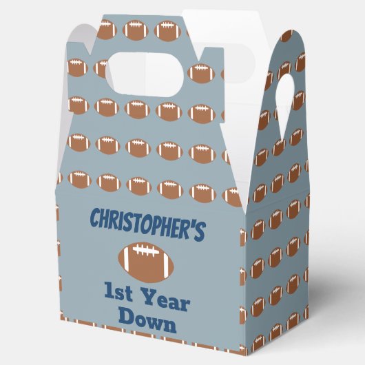 Football 1e verjaardag bedankdoosjes (Geopend)