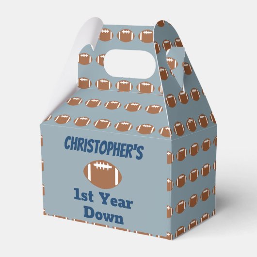 Football 1e verjaardag bedankdoosjes (Voorkant Zijde)