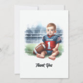 Football 1e verjaardag bedankkaart (Voorkant)