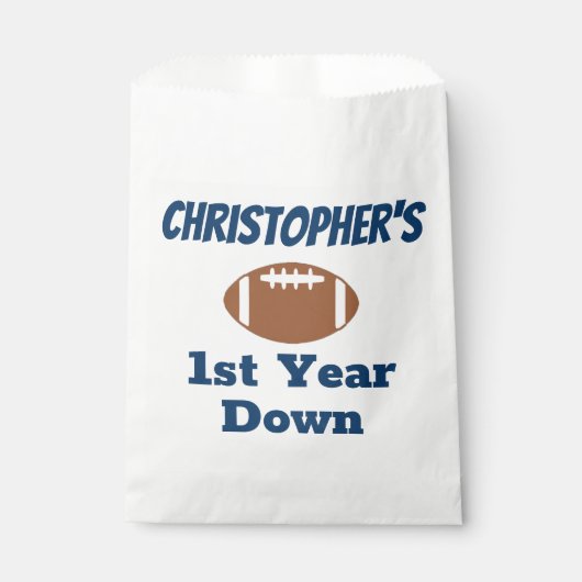 Football 1e verjaardag bedankzakje (Voorkant)