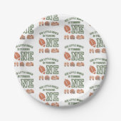 Football 1e Verjaardag Draaien Een Papier Bord (Voorkant)