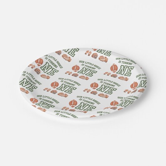 Football 1e Verjaardag Draaien Een Papier Bord (Gekanteld)