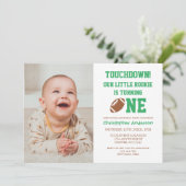 Football 1e verjaardag kaart (Staand voorkant)