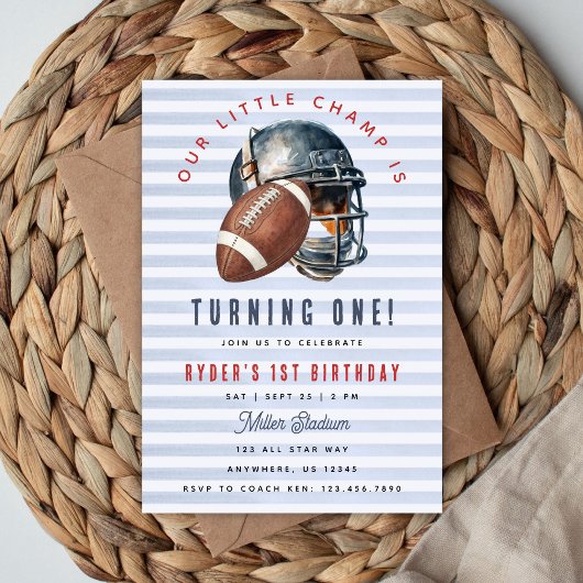 Football 1e verjaardag kaart