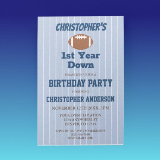 Football 1e verjaardag kaart