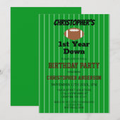 Football 1e verjaardag kaart (Voorkant / Achterkant)