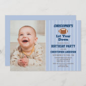 Football 1e verjaardag kaart (Voorkant / Achterkant)