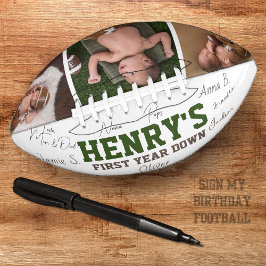 Football 1e Verjaardag Keepsake Handtekening