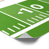 Football 1e verjaardag mijlpaal Poster eerste jaar (Hoek)