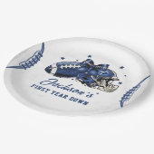 Football 1e Verjaardag Papier Borden Papieren Bordje (Gekanteld)