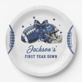 Football 1e Verjaardag Papier Borden Papieren Bordje (Voorkant)