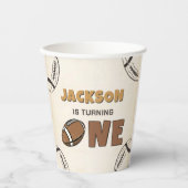 Football 1e verjaardag Papieren bekers (Voorkant)