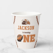Football 1e verjaardag Papieren bekers (Voorkant)
