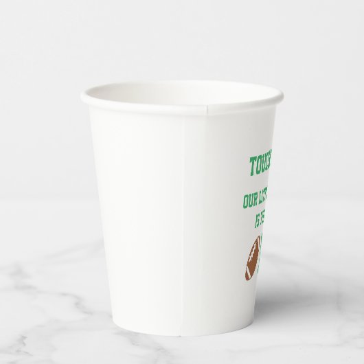 Football 1e verjaardag papieren bekers (Rechts)