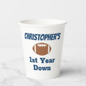 Football 1e verjaardag papieren bekers (Voorkant)