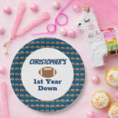 Football 1e verjaardag papieren bordje (Feest)