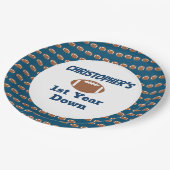 Football 1e verjaardag papieren bordje (Gekanteld)