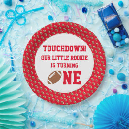Football 1e verjaardag papieren bordje