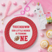 Football 1e verjaardag papieren bordje (Feest)