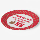 Football 1e verjaardag papieren bordje (Gekanteld)