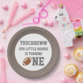 Football 1e verjaardag papieren bordje (Feest)