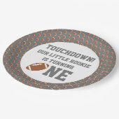 Football 1e verjaardag papieren bordje (Gekanteld)