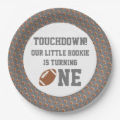 Football 1e verjaardag papieren bordje (Voorkant)