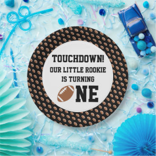 Football 1e verjaardag papieren bordje