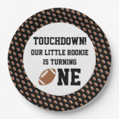 Football 1e verjaardag papieren bordje (Voorkant)