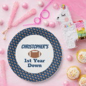 Football 1e verjaardag papieren bordje (Feest)