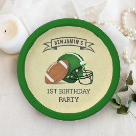 Football 1e verjaardag papieren bordje