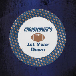 Football 1e verjaardag papieren bordje