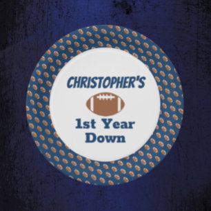 Football 1e verjaardag papieren bordje