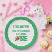 Football 1e verjaardag papieren bordje (Feest)