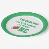 Football 1e verjaardag papieren bordje (Gekanteld)