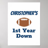 Football 1e verjaardag poster (Voorkant)