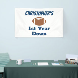 Football 1e verjaardag spandoek