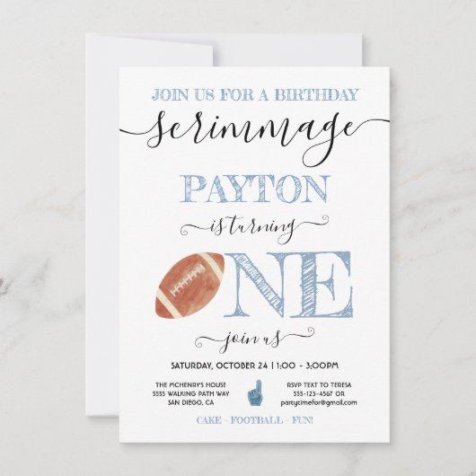 Football 1e verjaardag van het wetsvoorstel kaart (Voorkant)