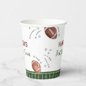 Football 1e verjaardagsfeestje papieren bekers (Rechts)